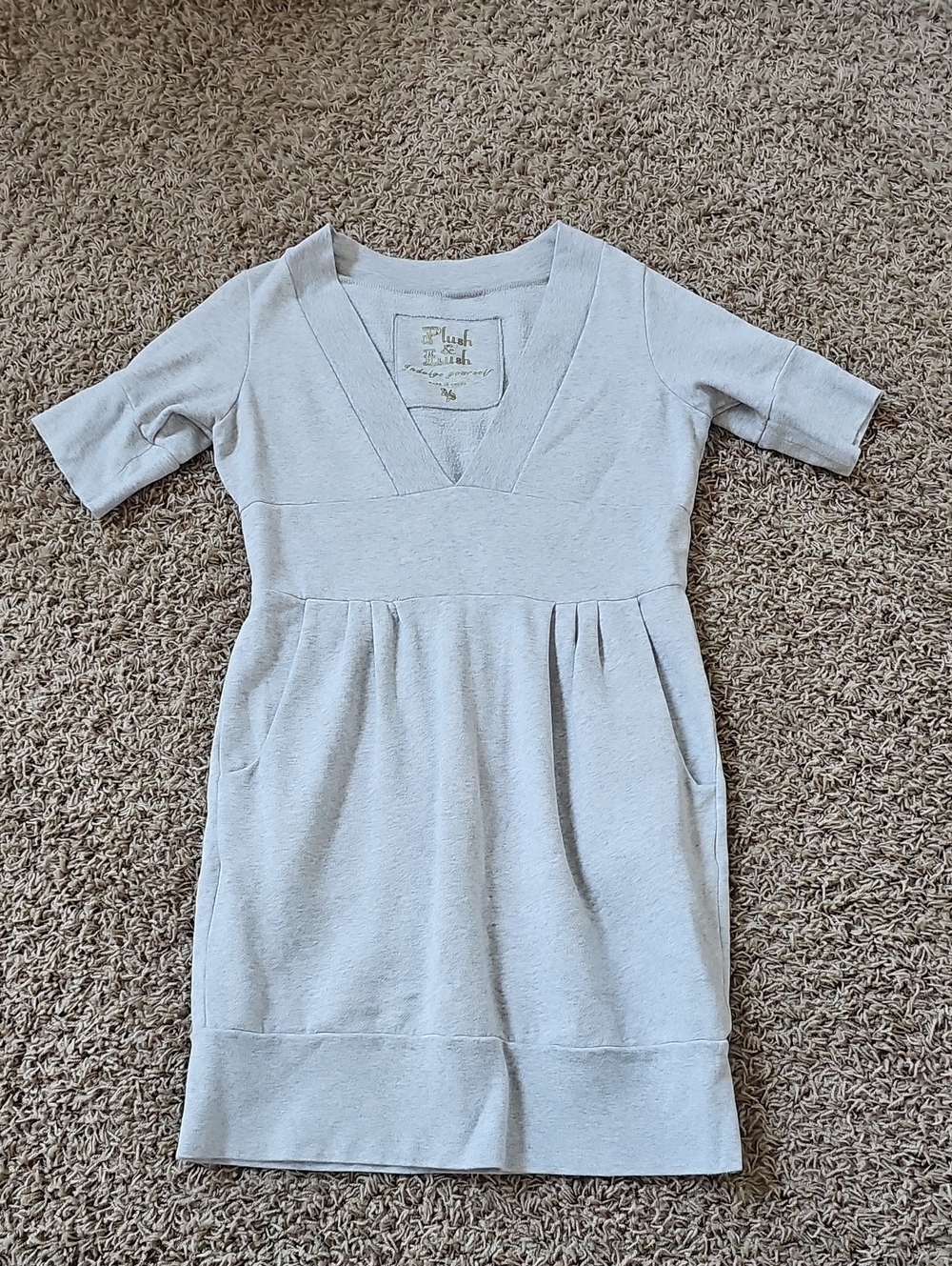 Victoia's Secret Swimsuit Cover Sweatshirt Mini Dress Plush & Lush Medium Vneck